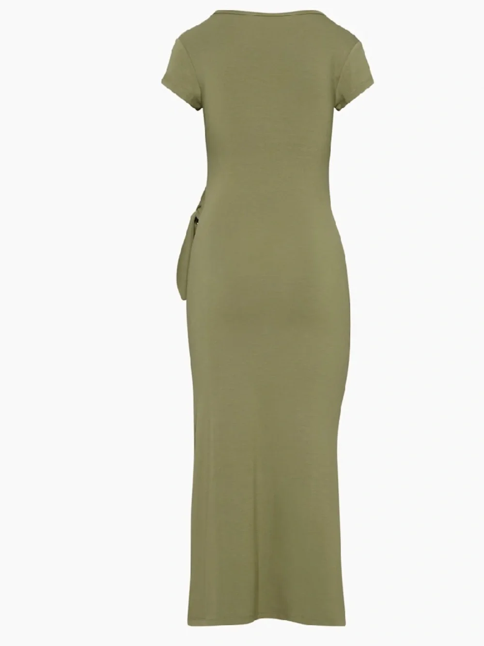 Wilfred Olive Side-Tie Maxi Dress Medium